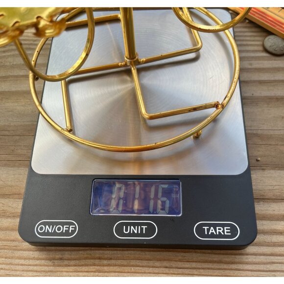 Lotus Flower Candle Holder Tealight Tray Golden Metal Stand For Meditation & Dec - Picture 10 of 10